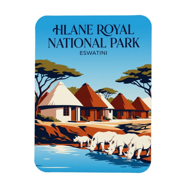 Ndlovu Camp Eswatini Magnet (Vertical)