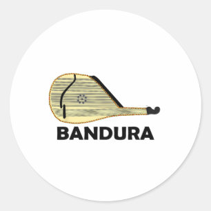 Ndura - Ukrainian Instrument Kobza Ukraine Folk Mu Classic Round Sticker