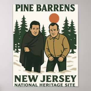 Ne Barrens New Jersey Graphic Design Poster