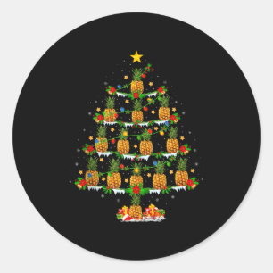 Ne Christmas Tree Lights Funny Ne Xmas Tank Top  Classic Round Sticker