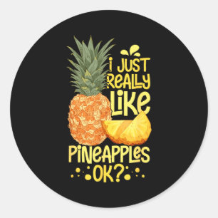 Ne Fruit Plant Juice Funny Hawaiian Quotes  Classic Round Sticker