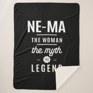 Ne-Ma The Woman The Myth The Legend Sherpa Blanket