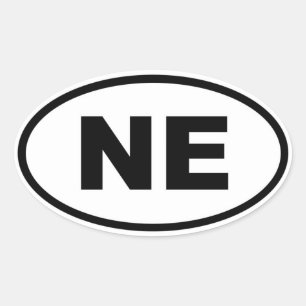 NE Nebraska Oval Sticker