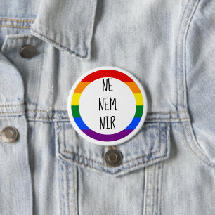 Ne Nem Nir Pronoun 7.5 Cm Round Badge