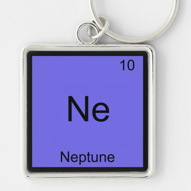 Ne - Neptune Funny Chemistry Element Symbol Tee Key Ring (Front)