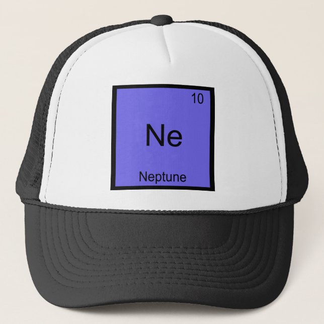 Ne - Neptune Funny Chemistry Element Symbol Tee Trucker Hat (Front)