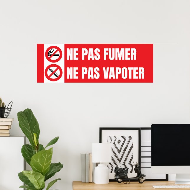 Ne pas fumer, ne pas vapoter poster  (Home Office)
