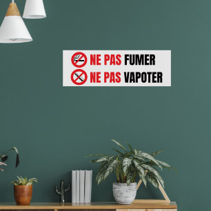 Ne pas fumer, ne pas vapoter poster