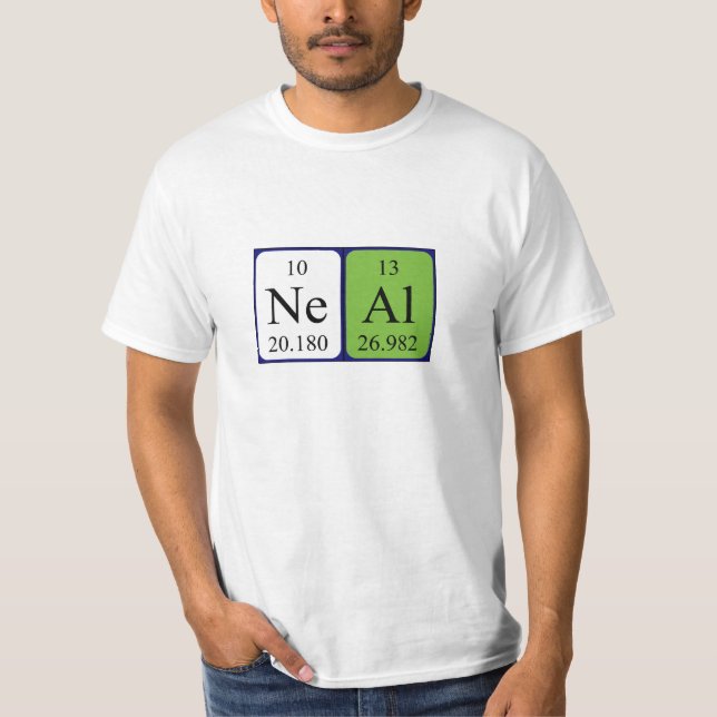 Neal periodic table name shirt (Front)