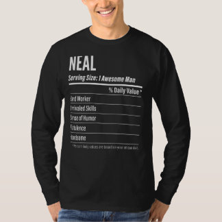 Neal Serving Size Nutrition Label Calories T-Shirt