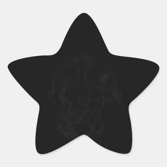 Neanderthal Skull Anthropologist Gift Star Sticker (Front)