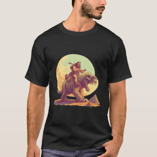 Neanderthaler Rides Monster T-Shirt