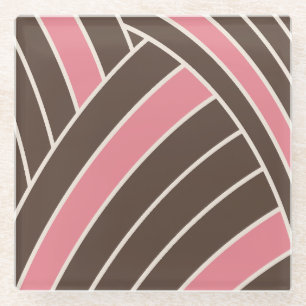 Neapolitan Abstract Glass Coaster