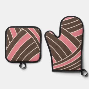 Neapolitan Abstract Oven Mitt & Pot Holder Set