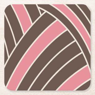 Neapolitan Abstract Square Paper Coaster