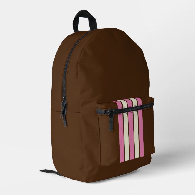 Neapolitan Backpack (Brown, Pink & Cream) (Back Corner Left)
