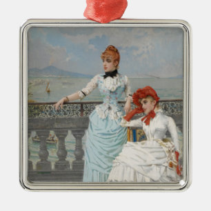 Neapolitan Beauties (Elegant Italian Young Women) Metal Tree Decoration