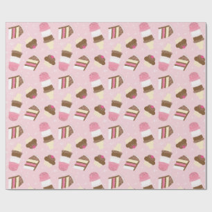 Neapolitan Cake & Ice Cream Wrapping Paper