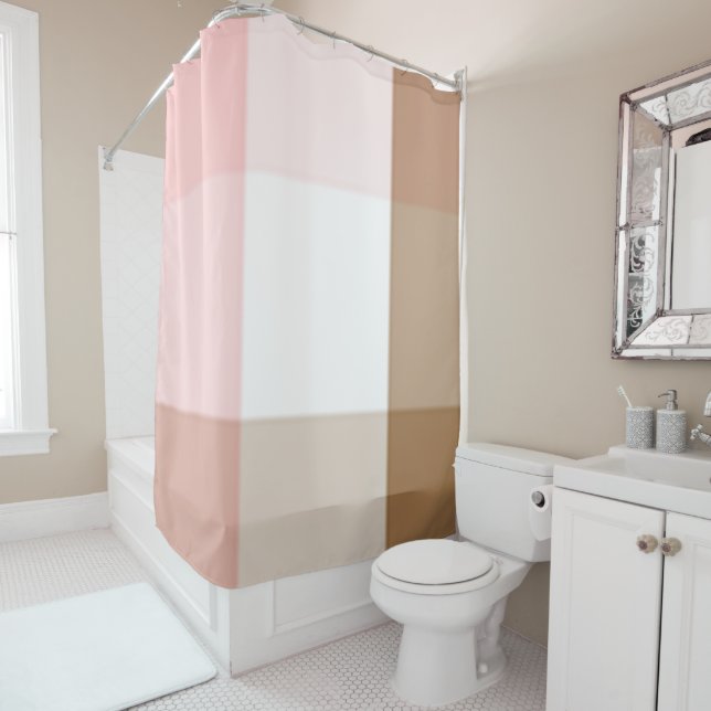 Neapolitan Crisscross Shower Curtain (In Situ)
