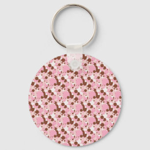 Neapolitan Dots 01-Lt Pink-KEYCHAIN Key Ring