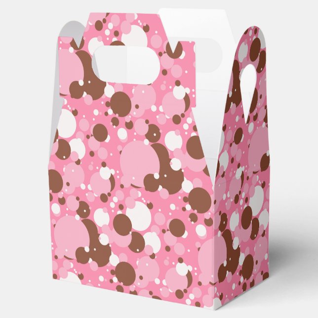Neapolitan Dots 02-Pink Dark-GABLE FAVOR BOXES (Opened)