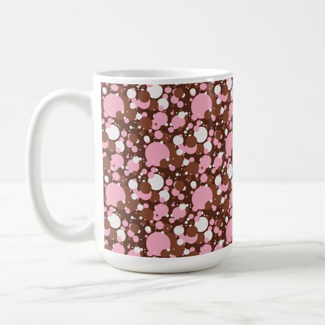 Neapolitan Dots 03 Brown M-15oz Coffee Mug (Left)