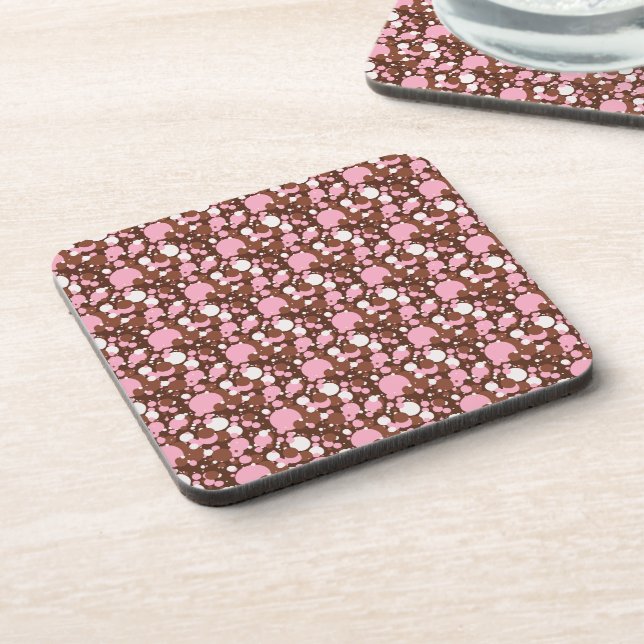 Neapolitan Dots 03-Brown Med. Coaster (Left Side)
