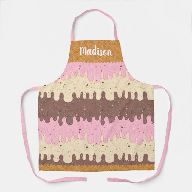 Neapolitan Ice Cream Apron (Front)