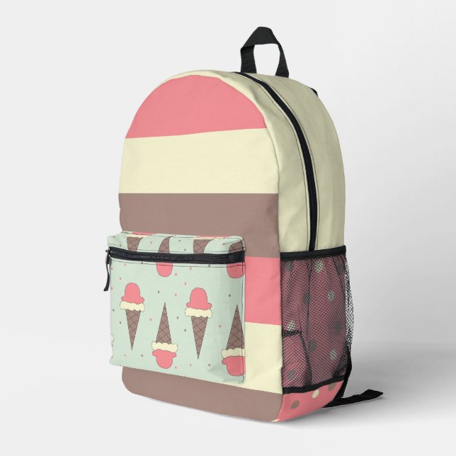 Neapolitan Ice Cream backpack (Back Corner Right)