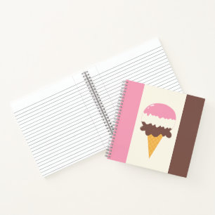 Neapolitan Ice Cream Cone Notebook
