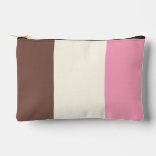 Neapolitan Ice Cream Vertical Stripe Pattern Accessory Pouch