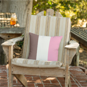 Neapolitan Ice Cream Vertical Stripe Pattern Cushion