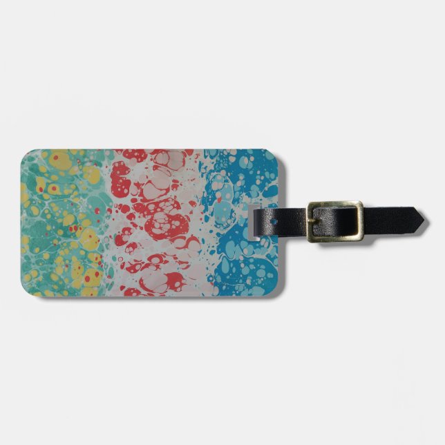 Neapolitan Marbling Luggage Tag (Front Horizontal)