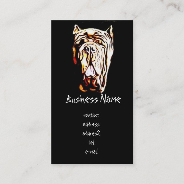 Neapolitan Mastiff Business Card (Front)