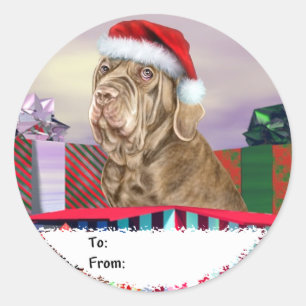 Neapolitan Mastiff Christmas Tawny Gift Tags