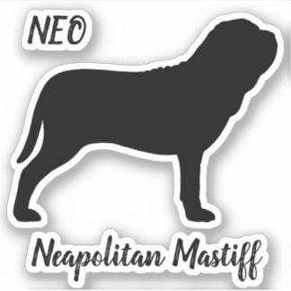 Neapolitan Mastiff Dog Silhouette Neo Vinyl