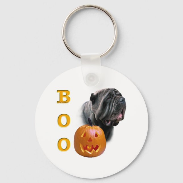 Neapolitan Mastiff Halloween BOO Key Ring (Front)