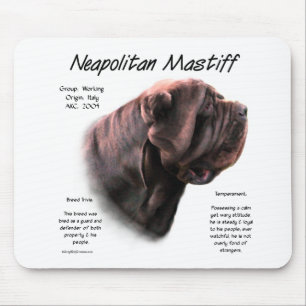 Neapolitan Mastiff (mahogany) History Design Mouse Pad