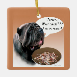 Neapolitan Mastiff Turkey Ceramic Ornament