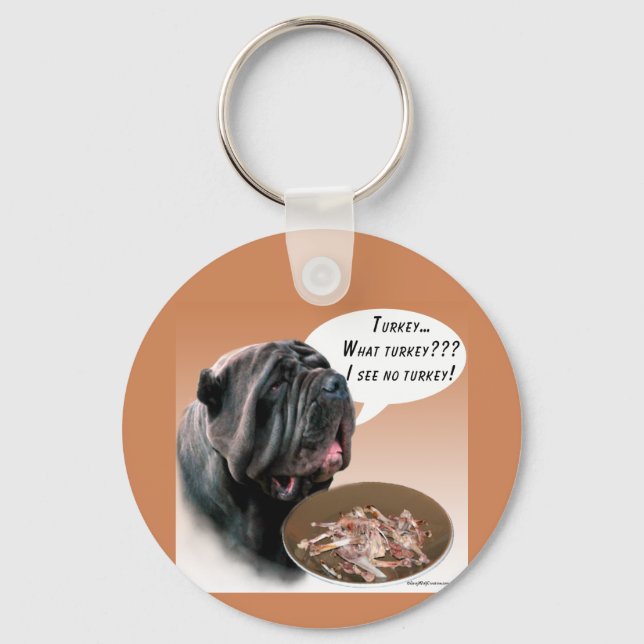 Neapolitan Mastiff Turkey Key Ring (Front)