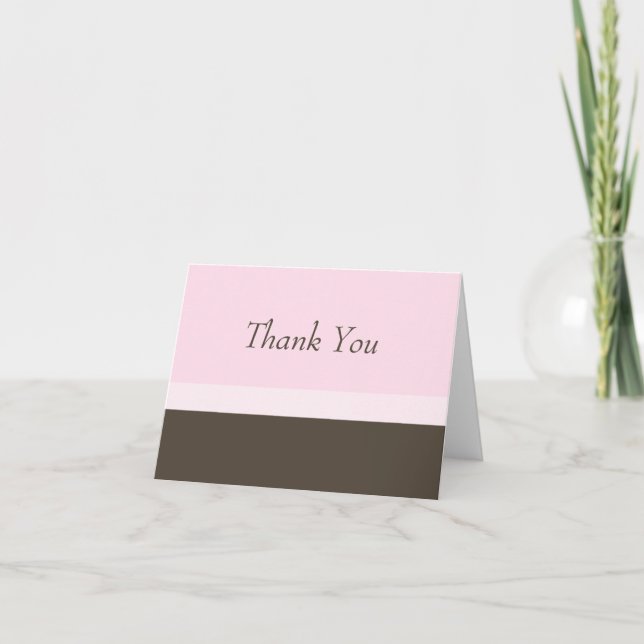 Neapolitan Thank You Note (pink) Card (Front)