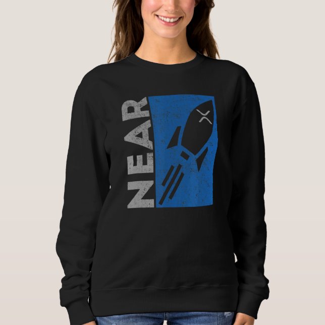Near Protocol Crypto Token Vintage Retro Rocket Sweatshirt (Front)