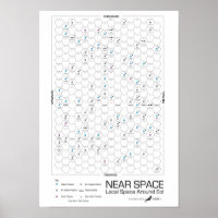 Near Space Hexagon Star-Map (White Background)