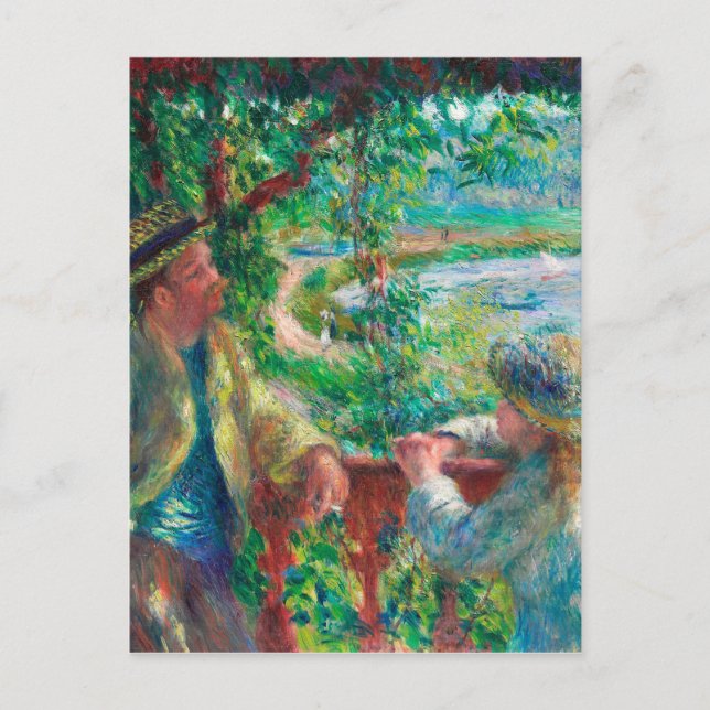 Near the Lake by Renoir Impressionist Painting Postcard (Front)