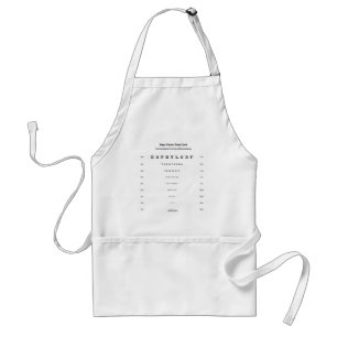 Near Vision Test Card (Visual Acuity Exam) Standard Apron