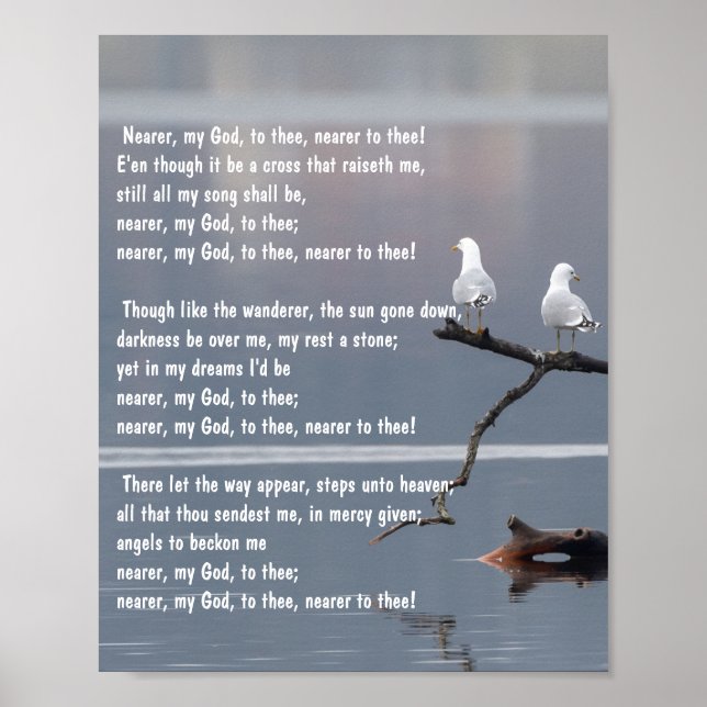 Nearer my God to Thee Church Christian Hymn  Poster (Front)