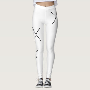 Neat Black&White Minimal Creative X Arts Leggings