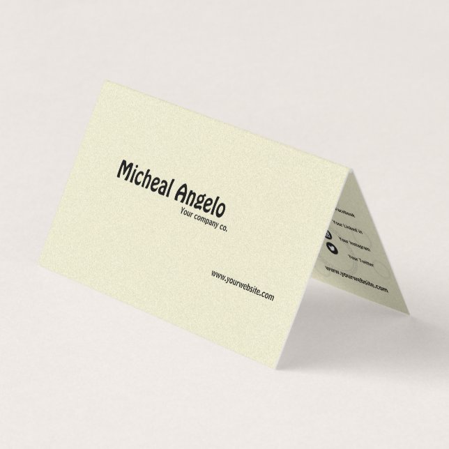 Neat folded business cards (Front)