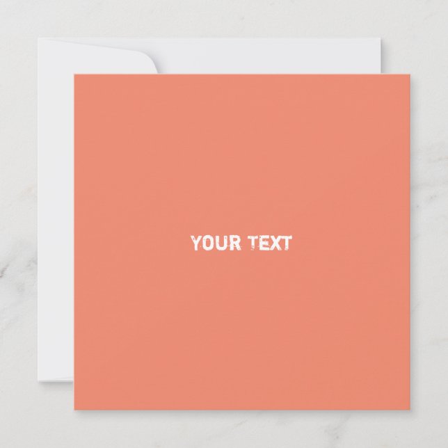 Neat Salmon Monochrome Modern Vibe QR Code Card (Front)