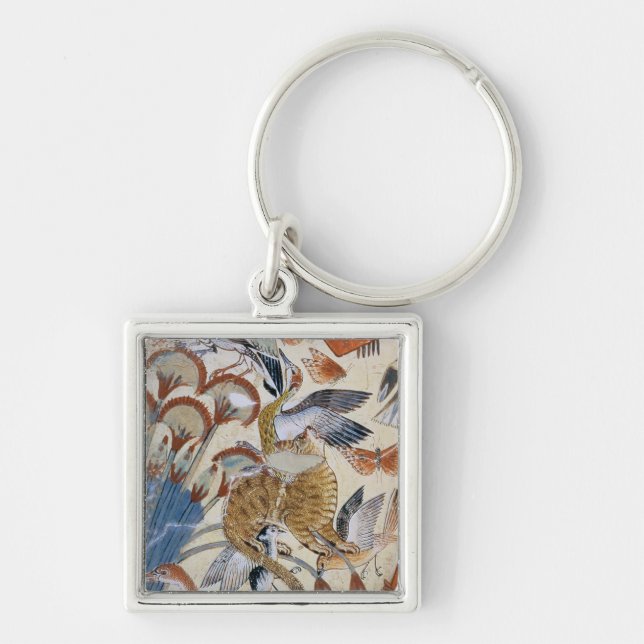 Nebamun hunting in the marshes with his wife key ring (Front)